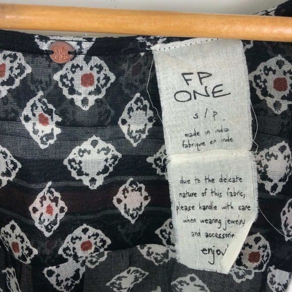 Free People One Before Dawn Printed Wrap Blouse - Picture 4 of 6